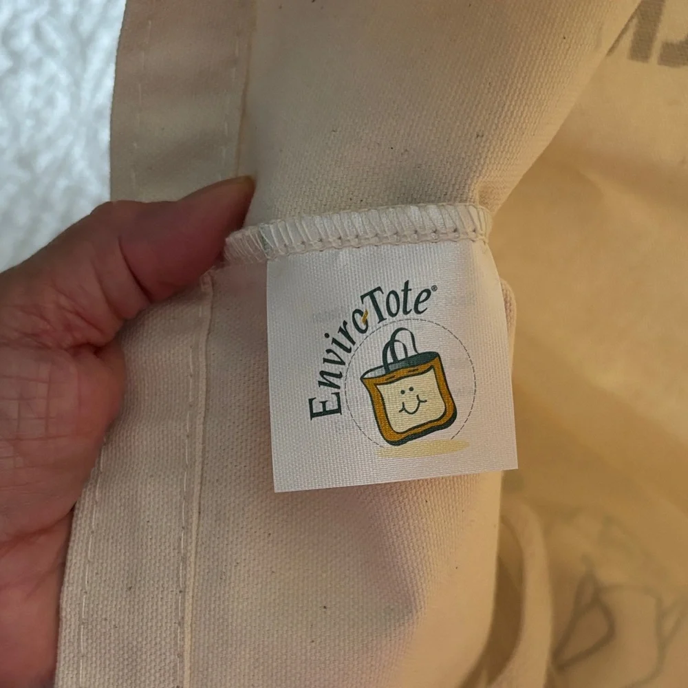 Birkenstock Houston NWOT”BOOTS OFF.BIRKS ON” Natural Canvas Tote - Picture 9 of 10